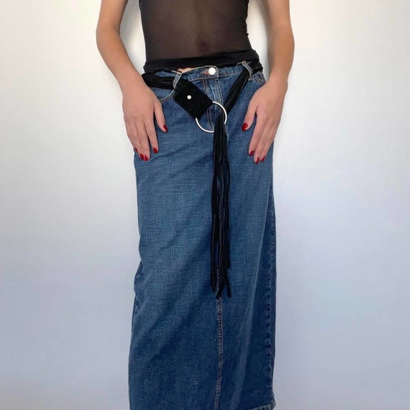 Lucky Brand Dresses & Skirts - Vintage lucky brand denim maxi skirt